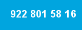 922 801 58 16 922 801 58 16